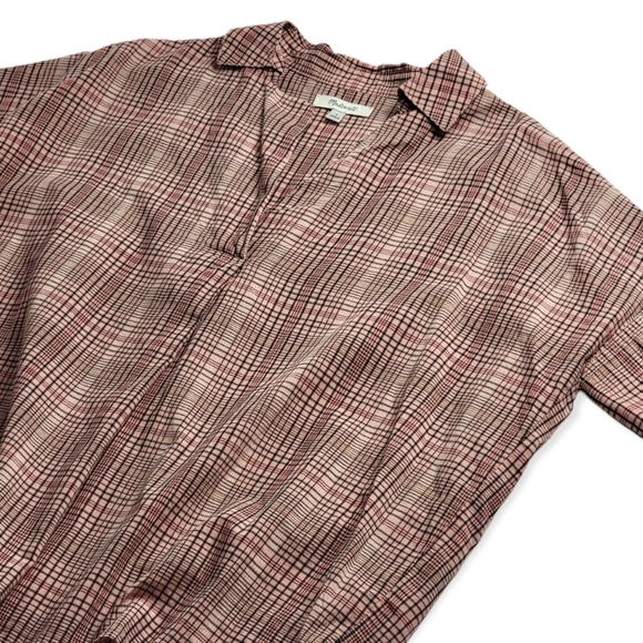 Madewell Pink Courier Button-back Shirt In Hartley Plaid - Picture 4 of 10